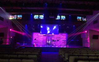 Church lighting and video system.